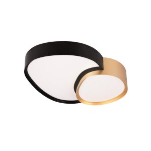 Plafon RISE z pilotem niestandardowy czarny LED 1x21W 43cm 2400lm IP20 Trio 872359 Plafon RISE z pilotem niestandardowy czarny LED 1x21W 43cm 2400lm IP20 Trio 872359