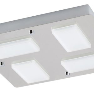 Plafon Ruben kwadratowy srebrny LED 1x18W 30cm 1548lm IP44 Rabalux 881319