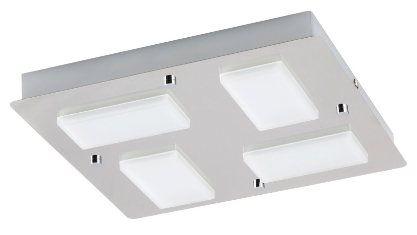 Plafon Ruben kwadratowy srebrny LED 1x18W 30cm 1548lm IP44 Rabalux 881319