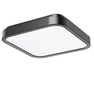 Plafon SAMIRA kwadratowy czarno-biały LED 1x18W 25cm 1400lm IP44 Rabalux 876935