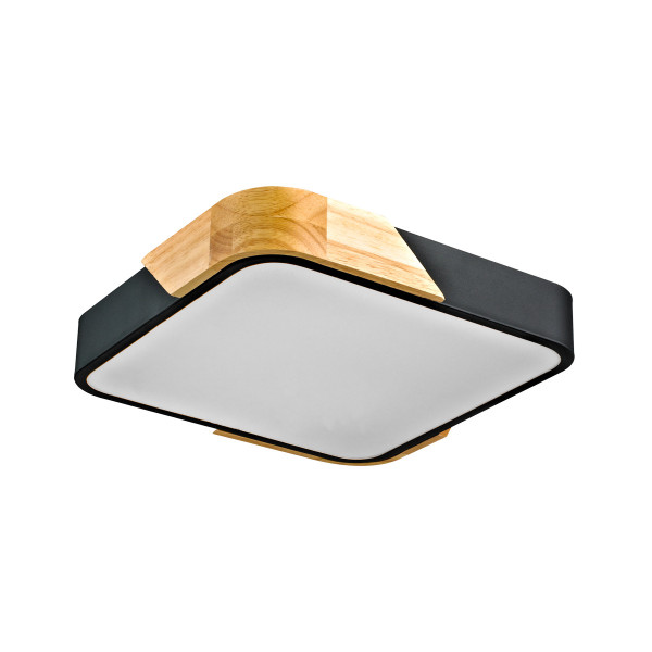 Plafon SANTER kwadratowy czarny-biały LED 1x24W 32cm 2400lm IP20 Italux 879558