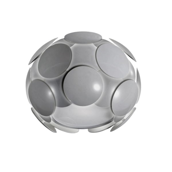 Plafon Santina GR z tworzywa sztucznego szary 1xE27x60W IP20 Italux 1018572