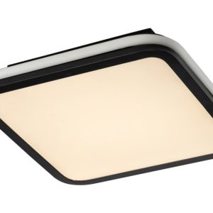 Plafon SERKAN z pilotem kwadratowy czarny LED 1x43W 35cm IP20 Rabalux 872422