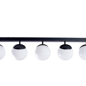 Plafon Sfera Black 5-punktowy metalowy biało-czarny 96216