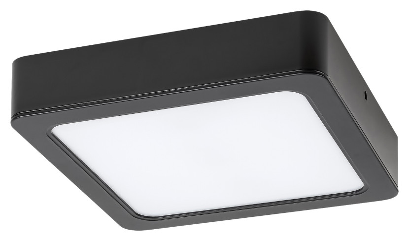 Plafon Shaun2 kwadratowy czarno-biały LED 1x15W 16,5cm 1560lm IP20 Rabalux 876824