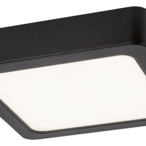 Plafon Shaun2 kwadratowy czarno-biały LED 1x7W 12cm 660lm IP20 Rabalux 876835