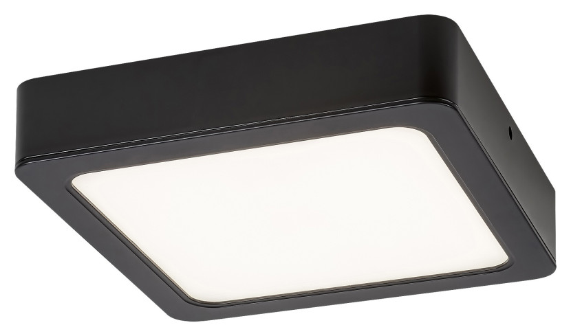 Plafon Shaun2 kwadratowy czarno-biały LED 1x7W 12cm 660lm IP20 Rabalux 876835