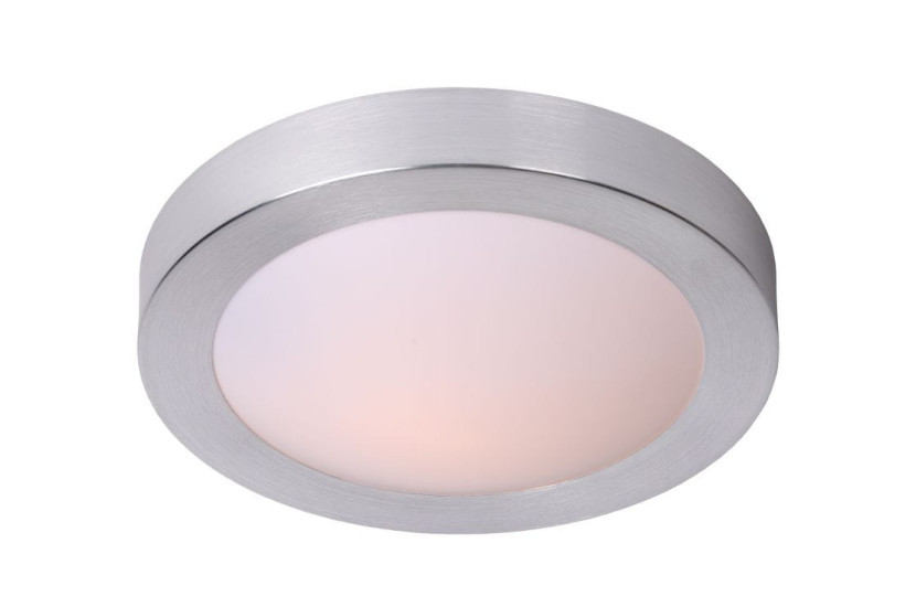 Plafon srebrno-biały okrągły 27cm FRESH 1xE27x20W IP20 Lucide 881367