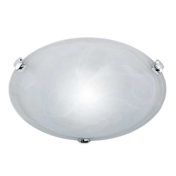 Plafon srebrno-biały okrągły 30cm ADRIAN 1xE27x40W IP20 Trio 881314