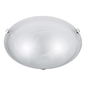 Plafon srebrno-biały okrągły 40cm ADRIAN 2xE27x40W IP20 Trio 881085 Plafon srebrno-biały okrągły 40cm ADRIAN 2xE27x40W IP20 Trio 881085
