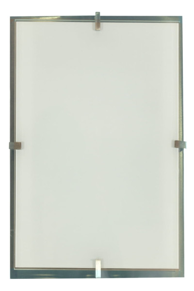 Plafon srebrno-biały prostokątny 20cm FRENA 2xE27x40W IP20 Candellux 1017956