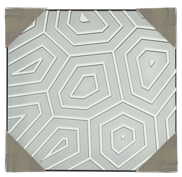 Plafon srebrno-szary kwadratowy 8cm ASTON 2xE27x40W IP20 Candellux 881303