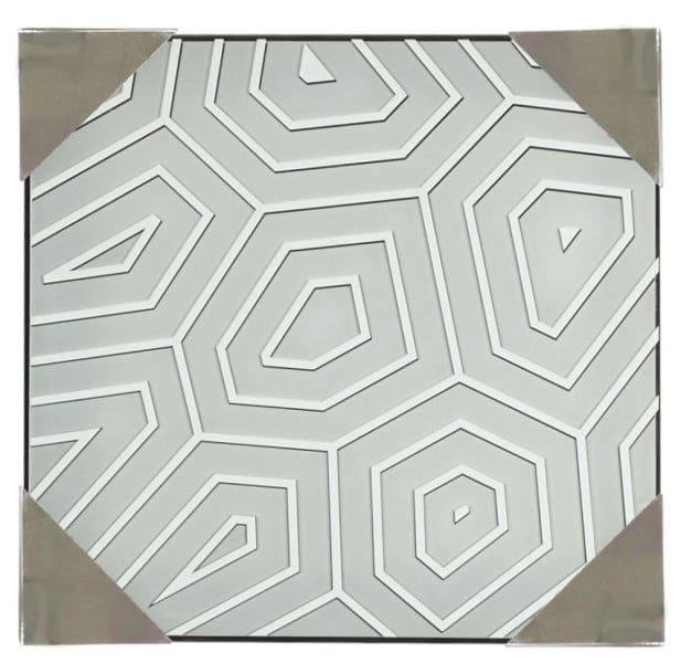 Plafon srebrno-szary kwadratowy 8cm ASTON 3xE27x40W IP20 Candellux 881191