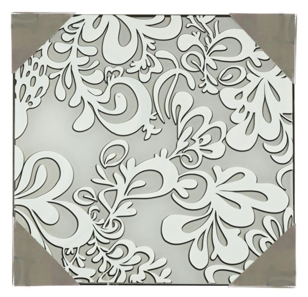 Plafon srebrno-szary kwadratowy 8cm CEDRA 3xE27x40W IP20 Candellux 881129