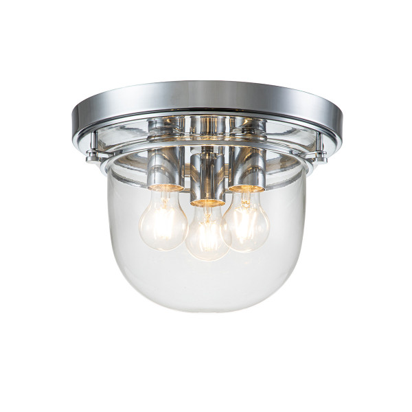Plafon srebrny okrągły 33cm Whistling 3xE27x40W IP44 Quoizel 883879