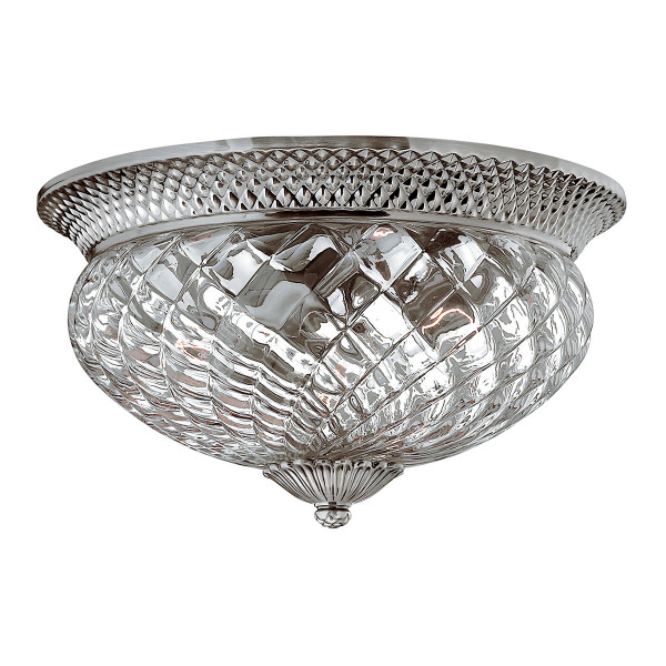 Plafon srebrny okrągły 40,6cm Plantation 3xE27x40W IP20 Hinkley 881268
