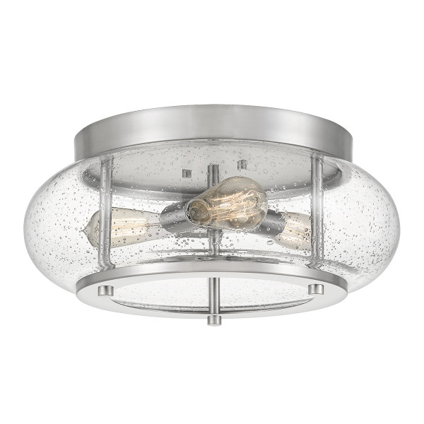 Plafon srebrny okrągły 40,6cm Trilogy 3xE27x60W IP20 Quoizel 880985
