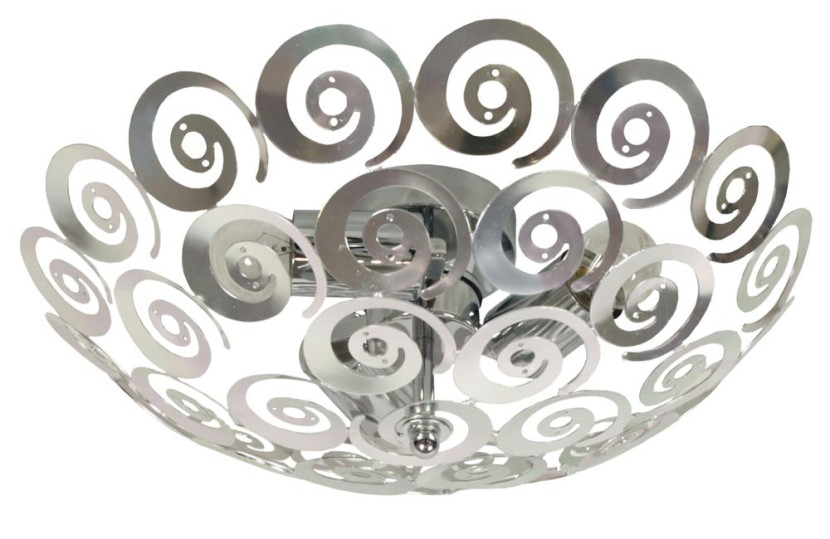 Plafon srebrny okrągły 40cm VOLANS1 3xE27x40W IP20 Candellux 881262