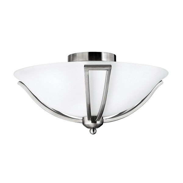 Plafon srebrny okrągły 42,5cm Bolla 2xE27x60W IP20 Hinkley 883862