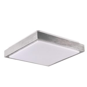 Plafon srebrny szczotkowany-biały kwadratowy 29,5cm 2xE27x40W IP20 Polux 881232 Plafon srebrny szczotkowany-biały kwadratowy 29,5cm 2xE27x40W IP20 Polux 881232