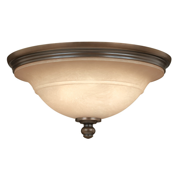 Plafon stary brązowo-beżowy okrągły 44,5cm Plymouth 3xE27x60W IP20 Hinkley 883844