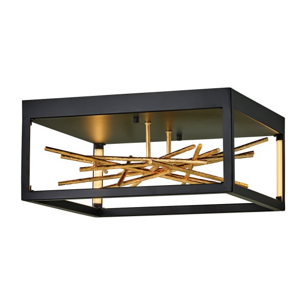 Plafon Styx czarny-płatki złota-złoty LED 8W 3000K 931lm IP20 Quintiesse 1017950