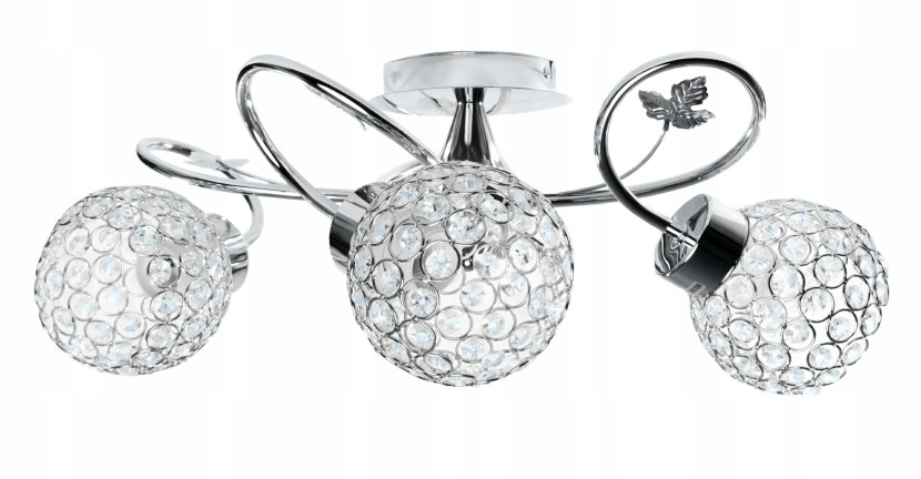 Plafon sufitowy Crystal 3xE27 lampa sufitowa salon żyrandol 386630