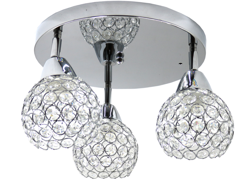 Plafon sufitowy kryształowy spot Crystal 3xE27 żyrandol 386628