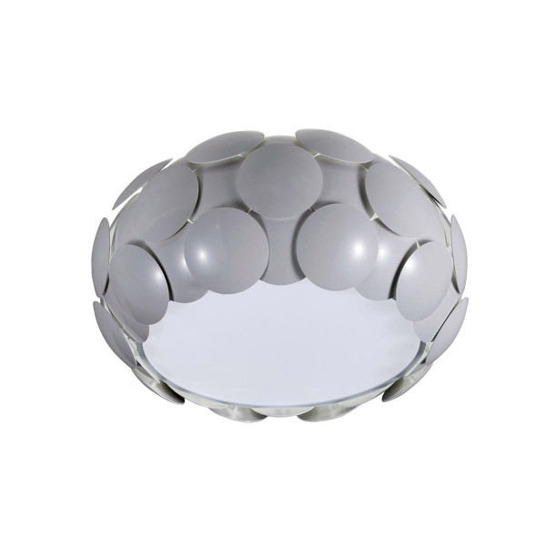 Plafon szaro-biały okrągły 50cm SANTINA GR 6xE27x40W IP20 Italux 881140