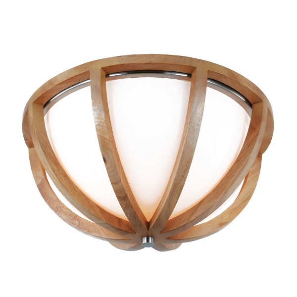 Plafon szczotkowana stal-biały okrągły 33cm Allier 2xE27x60W IP20 Feiss 881151