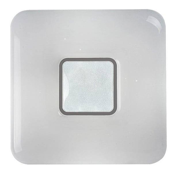 Plafon Tayla z pilotem kwadratowy srebrny LED 1x72W 44cm IP20 Rabalux 872718