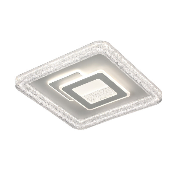 Plafon TEMPIO z pilotem kwadratowy biały LED 1x55W 50cm 6875lm IP20 Italux 871170