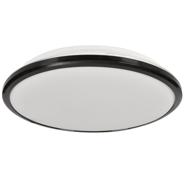 Plafon TERMA okrągły czarno-biały LED 1x28W 36cm 1960lm IP44 Milagro 876841