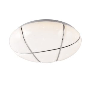 Plafon TIBOR okrągły biały chromowany LED 1x10W 28cm 1200lm IP20 RL 873029 Plafon TIBOR okrągły biały chromowany LED 1x10W 28cm 1200lm IP20 RL 873029