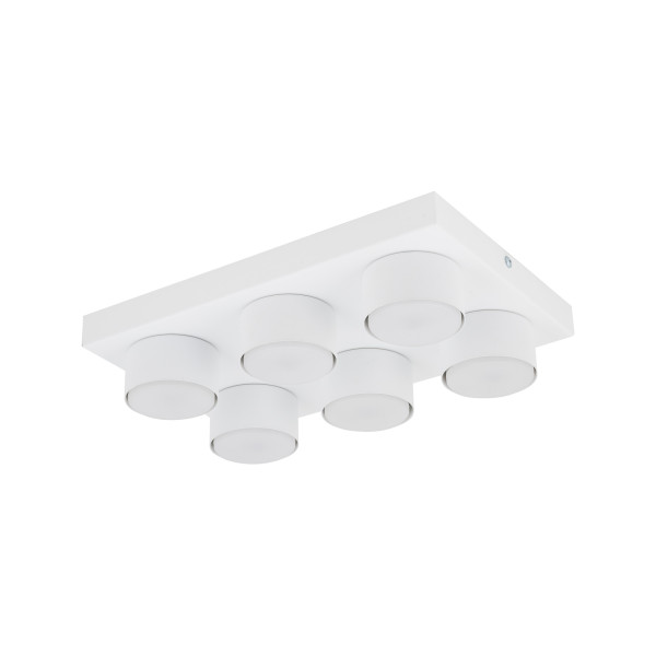 Plafon Tk-Lighting Brix Biała Lampa Sufitowa 6Xgx53 8W 3000K 964094