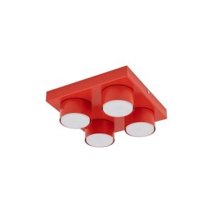 Plafon Tk-Lighting Brix Czerwona Lampa Sufitowa 4Xgx53 8W 3000K 964097 Plafon Tk-Lighting Brix Czerwona Lampa Sufitowa 4Xgx53 8W 3000K 964097