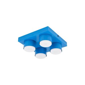 Plafon Tk-Lighting Brix Niebieska Lampa Sufitowa Żarówki 4Xgx53 8W 3000K 964091 Plafon Tk-Lighting Brix Niebieska Lampa Sufitowa Żarówki 4Xgx53 8W 3000K 964091