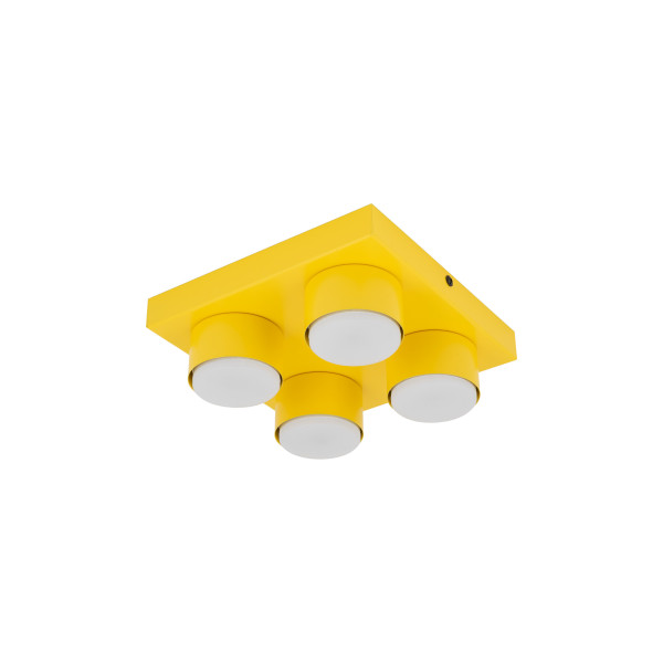 Plafon Tk-Lighting Brix Żółta Lampa Sufitowa 4Xgx53 8W 3000K 964099