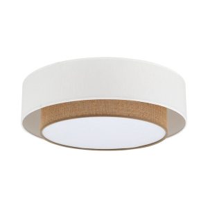 Plafon Tk Lighting Duo 4X E27 Abażur 50Cm Biały Juta 979262 Plafon Tk Lighting Duo 4X E27 Abażur 50Cm Biały Juta 979262