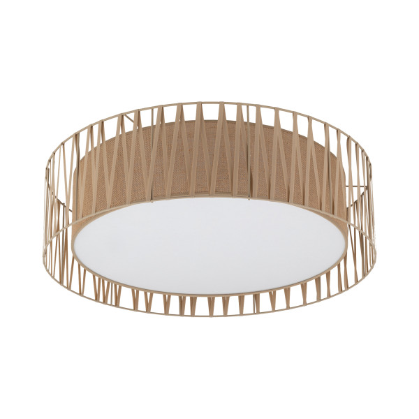 Plafon Tk Lighting Harmony Sabia Beżowa Pleciony Lniany Abażur 6Xe27 979261