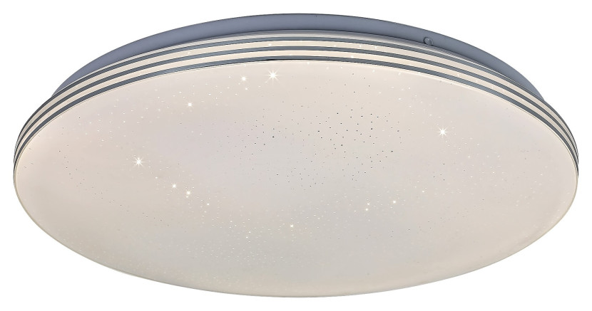 Plafon Toma okrągły chromowany biały LED 1x30W 37,5cm 2100lm IP44 Rabalux 876854