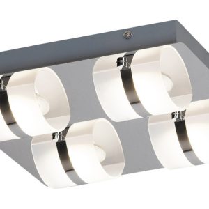 Plafon Tony kwadratowy srebrny LED 1x20W 30cm 1460lm IP44 Rabalux 881342 Plafon Tony kwadratowy srebrny LED 1x20W 30cm 1460lm IP44 Rabalux 881342