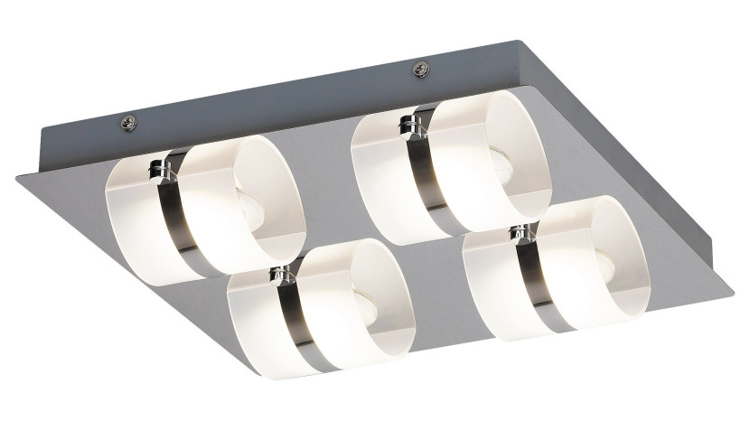 Plafon Tony kwadratowy srebrny LED 1x20W 30cm 1460lm IP44 Rabalux 881342