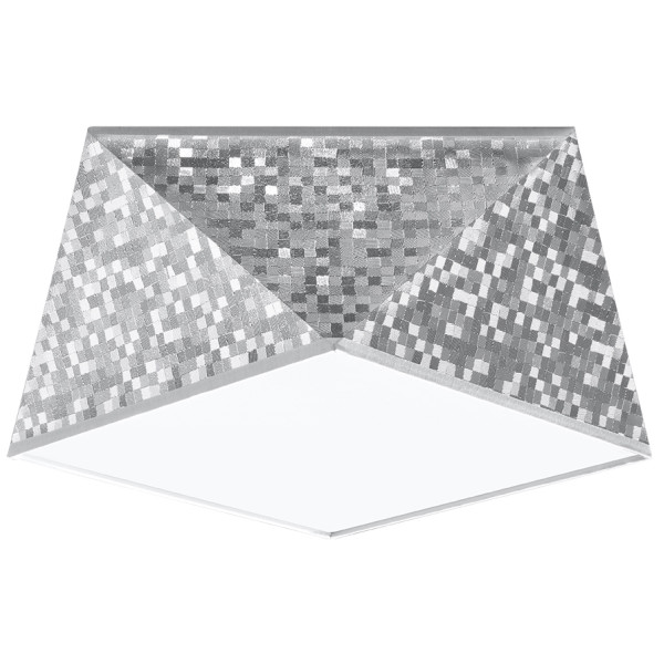Plafon TRIGON srebrny 1xE27x15W wym:15x30x30cm IP20 Pure Lume 1018471