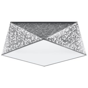 Plafon TRIGON srebrny 2xE27x15W wym:15x40x40cm IP20 Pure Lume 1018401