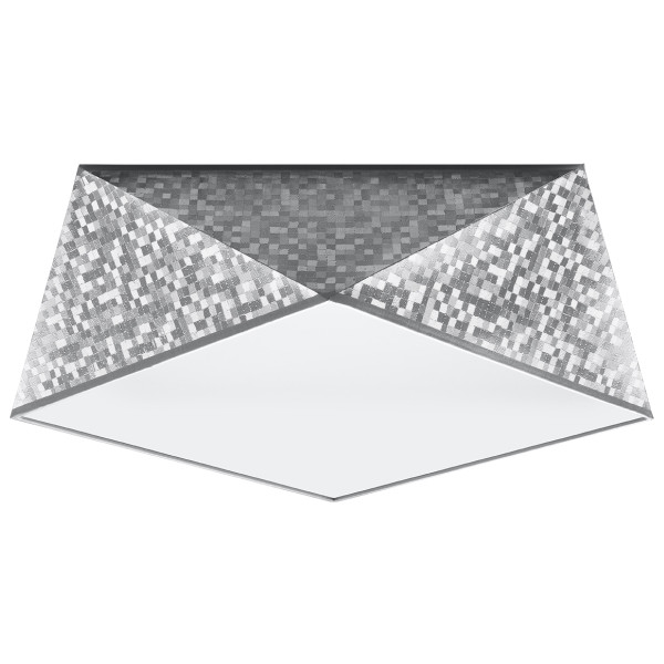 Plafon TRIGON srebrny 2xE27x15W wym:15x40x40cm IP20 Pure Lume 1018401