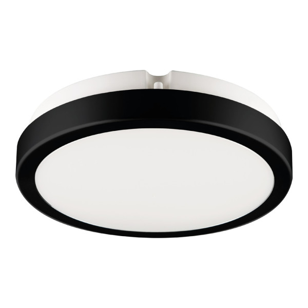 Plafon Vera okrągły czarno-biały LED 1x12W 18cm 1250lm IP65 Eko-Light 876731
