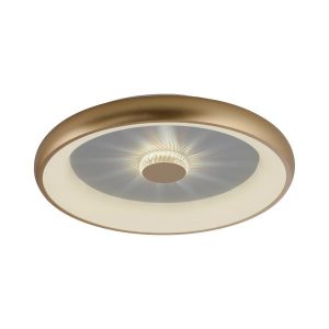 Plafon VERTIGO z pilotem okrągły złoty LED 1x37W 61,5cm Leuchten Direkt 872439 Plafon VERTIGO z pilotem okrągły złoty LED 1x37W 61,5cm Leuchten Direkt 872439