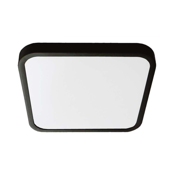 Plafon VT-8618B kwadratowy czarno-biały LED 1x18W 25cm 1830lm IP44 V-TAC 872707
