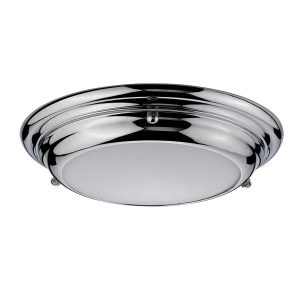 Plafon Welland okrągły srebrny LED 1x12W 24,5cm 1080lm IP54 Elstead 817873